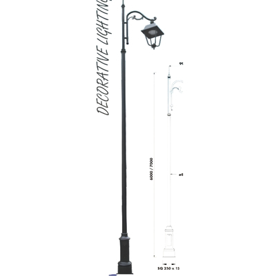 LI-8228-BKT 58-91010 Decorative Outdoor Pole Light